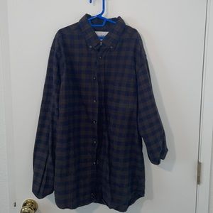 Goodfellow flannel, olive green and black print, size medium, like new condition